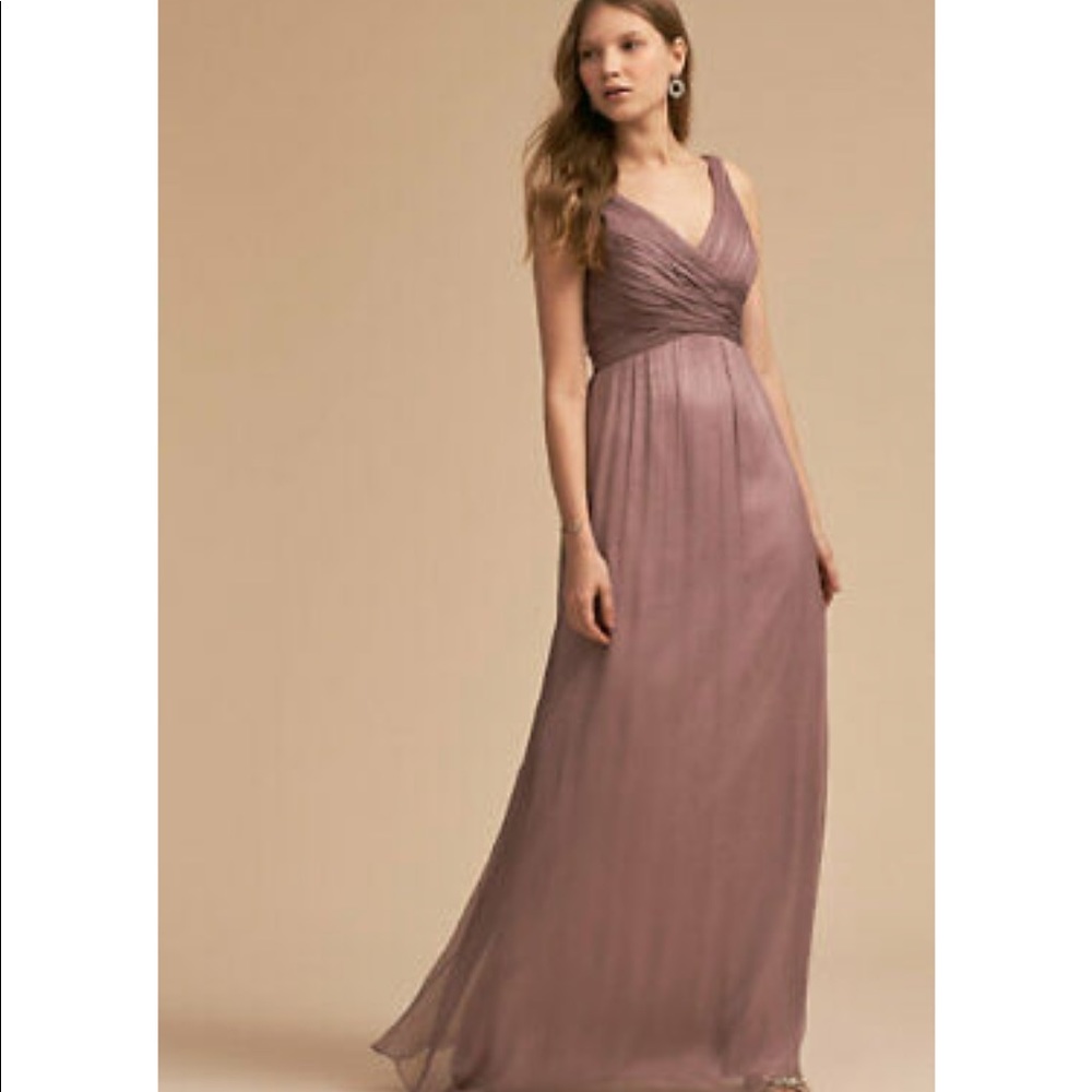 Anthropologie BHLDN Long Angie Dress - Purple Pink